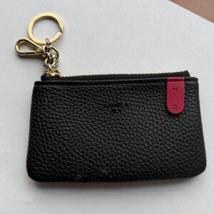 Angela Roi Zuri Pouch Black Vegan Key Wallet Gently Used